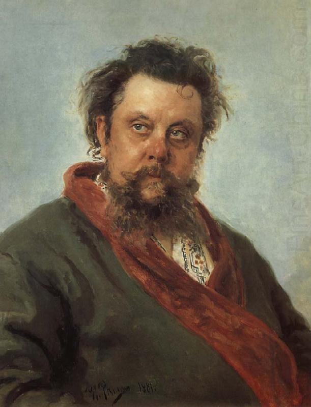Ilya Repin Portrait of Modest Moussorgski china oil painting image